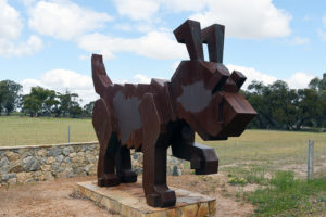 Rusty The Tin Dog Statue